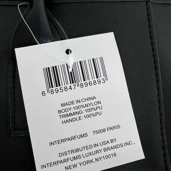 GIVENCHY Parfums Black Faux Leather Double Handle Tote Bag Snap Closure - Picture 4 of 7